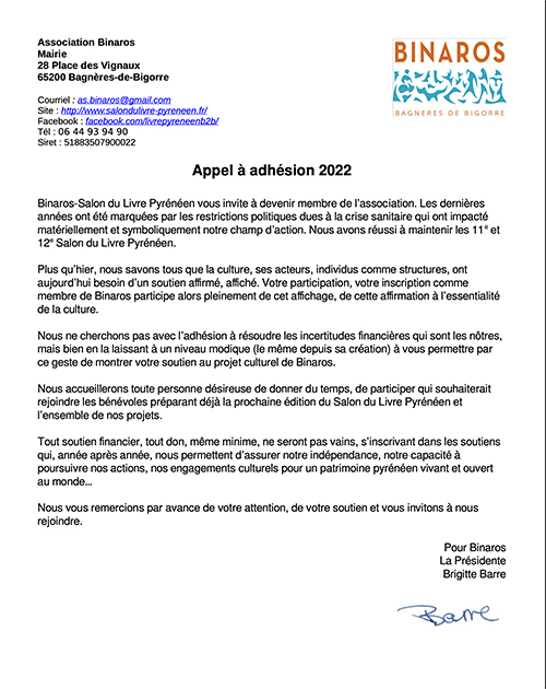 Appel Adhésion 2022 W